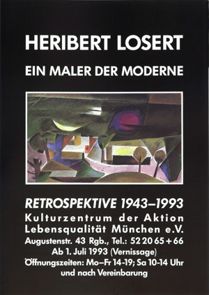 Ausstellungsplakat, »Heribert Losert. Ein Maler der Moderne«